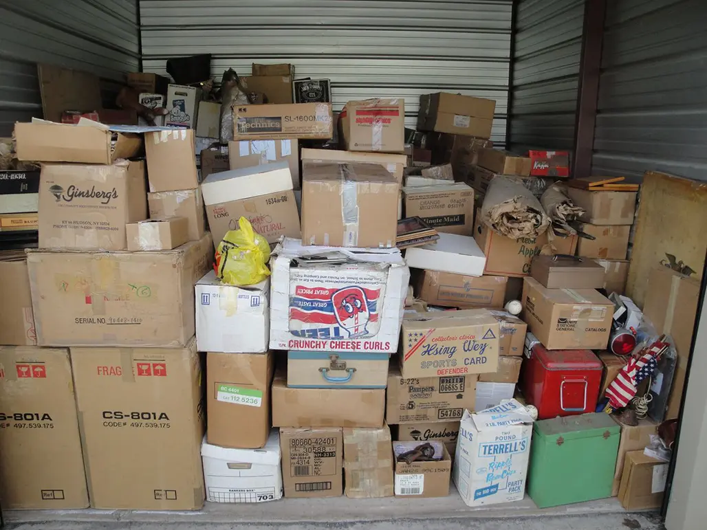 storage unit full of belongings