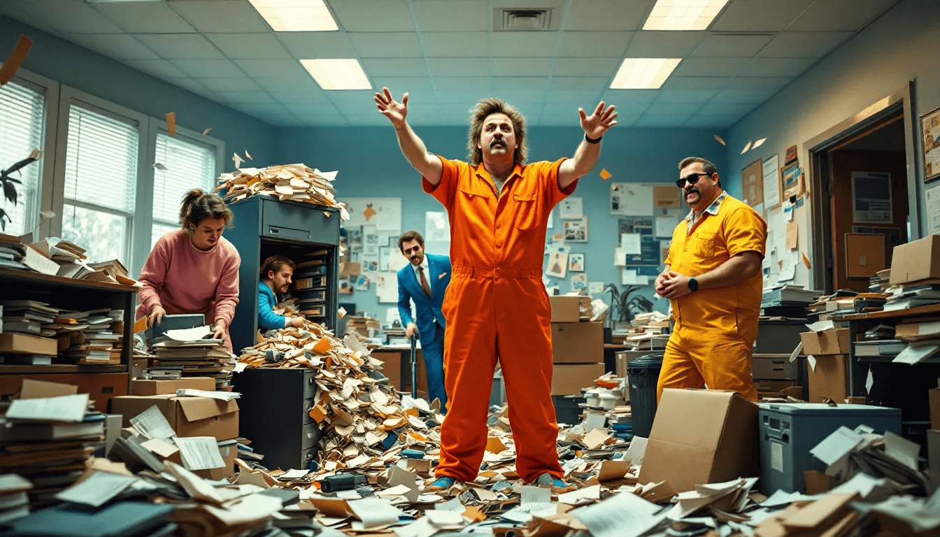 The process of an office cleanout in action.